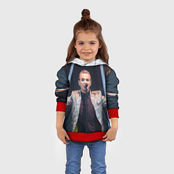 Толстовка-худи детская Depeche Mode - Dave Gahan stage memento mori, цвет: 3D-красный — фото 2