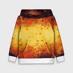 Толстовка-худи детская Абстракция - yellow scales, цвет: 3D-белый