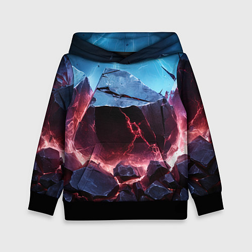 Детская толстовка Разлом больших камней / 3D-Черный – фото 1