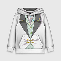 Детская толстовка Белый мультяшный фрак с шейным платком