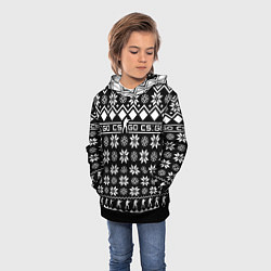 Толстовка-худи детская CS GO christmas sweater, цвет: 3D-черный — фото 2