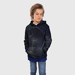 Толстовка-худи детская Серый дым и тьма, цвет: 3D-синий — фото 2