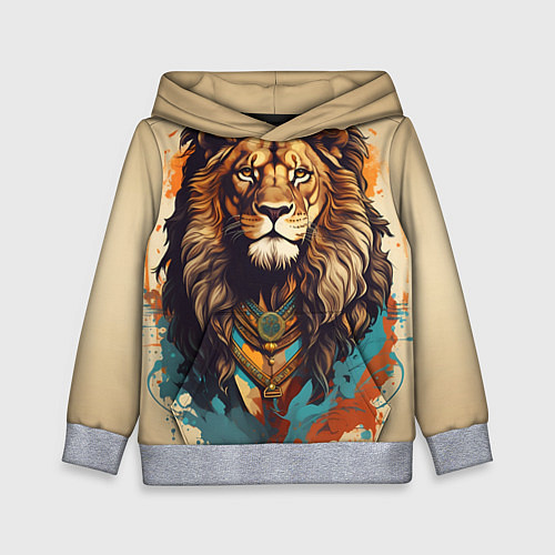 Детская толстовка Ливиная голова / 3D-Меланж – фото 1