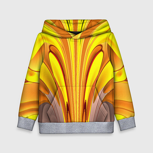 Детская толстовка Вытянутые желтые полосы / 3D-Меланж – фото 1