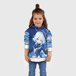 Толстовка-худи детская Furina Genshin Impact, цвет: 3D-белый — фото 2