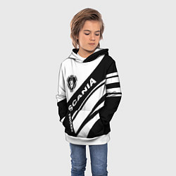 Толстовка-худи детская Scania дальнобойщик, цвет: 3D-белый — фото 2