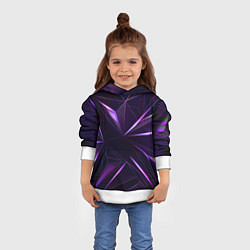Толстовка-худи детская Фиолетовый хрусталь, цвет: 3D-белый — фото 2