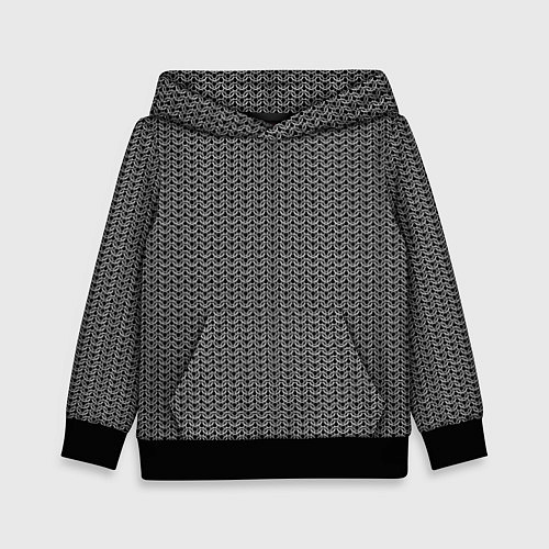 Детская толстовка Кованная металлическая кольчуга / 3D-Черный – фото 1