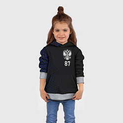 Толстовка-худи детская Республика Коми - синие крапинки, цвет: 3D-меланж — фото 2