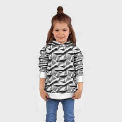 Толстовка-худи детская Камни, цвет: 3D-белый — фото 2