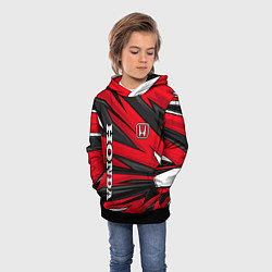 Толстовка-худи детская Red sport - honda, цвет: 3D-черный — фото 2