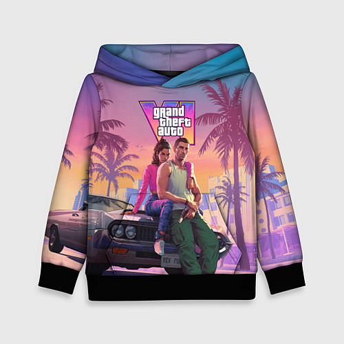Детская толстовка Главные герои gta 6 / 3D-Черный – фото 1