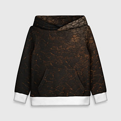 Детская толстовка Темная текстура - сухая земля