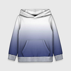 Толстовка-худи детская Туманный градиент бело-синий, цвет: 3D-меланж