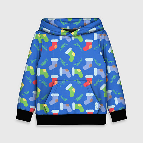 Детская толстовка Рождественские валенки / 3D-Черный – фото 1