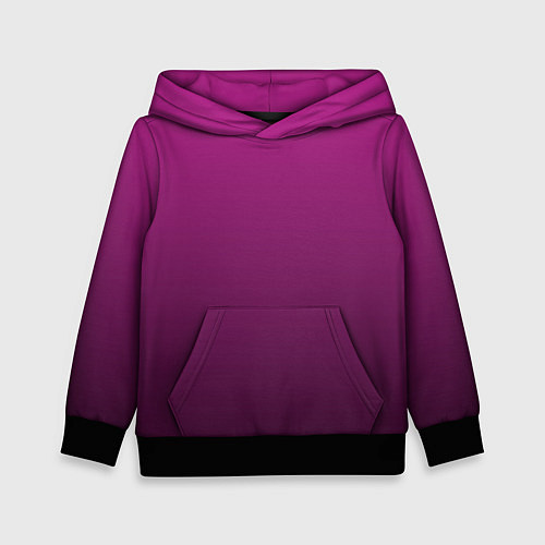 Детская толстовка Вишневый и черный градиент / 3D-Черный – фото 1