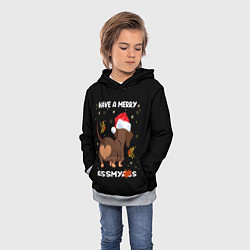 Толстовка-худи детская Have a merry kissmyass, цвет: 3D-меланж — фото 2