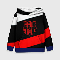 Толстовка-худи детская Barcelona stripes sport, цвет: 3D-синий