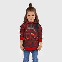 Толстовка-худи детская Metallica alboom band, цвет: 3D-красный — фото 2