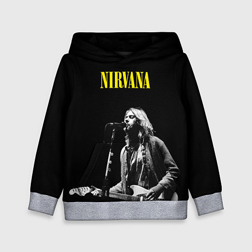 Детская толстовка Группа Nirvana Курт Кобейн / 3D-Меланж – фото 1