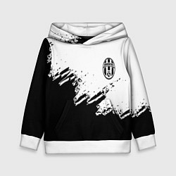 Толстовка-худи детская Juventus black sport texture, цвет: 3D-белый