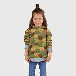 Толстовка-худи детская Котики - камуфляж, цвет: 3D-меланж — фото 2