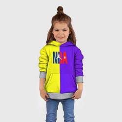 Толстовка-худи детская NBA sport полосы, цвет: 3D-меланж — фото 2