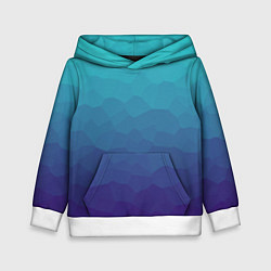 Детская толстовка Графический эффект на бирюзово-синего градиенте