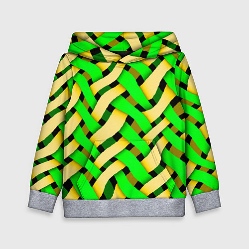 Детская толстовка Кислотная объёмная плетёнка / 3D-Меланж – фото 1