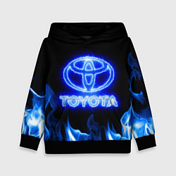 Толстовка-худи детская Toyota neon fire, цвет: 3D-черный