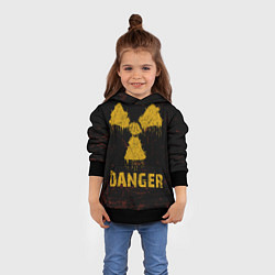 Толстовка-худи детская Опасный человек радиация, цвет: 3D-черный — фото 2