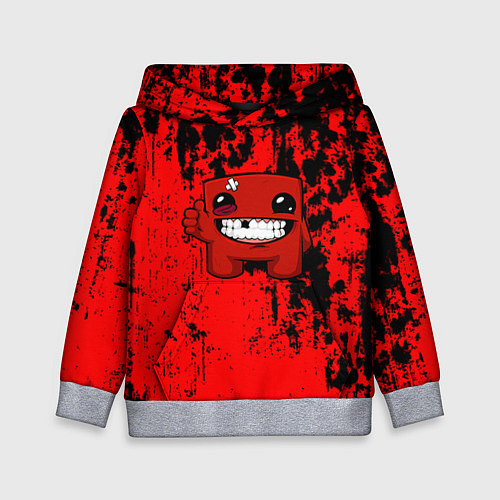 Детская толстовка Super Meat Boy краски / 3D-Меланж – фото 1
