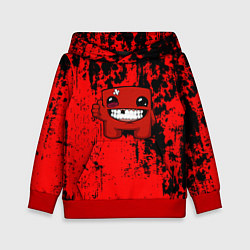 Толстовка-худи детская Super Meat Boy краски, цвет: 3D-красный