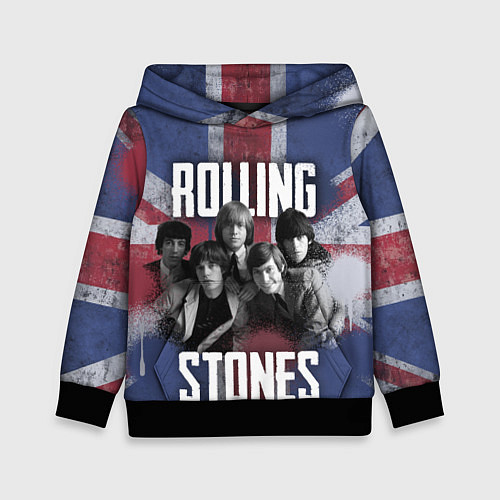 Детская толстовка Rolling Stones - Great britain / 3D-Черный – фото 1