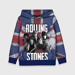 Толстовка-худи детская Rolling Stones - Great britain, цвет: 3D-синий