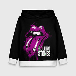 Толстовка-худи детская The Rolling Stones - lips, цвет: 3D-белый