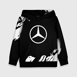 Толстовка-худи детская Mercedes benz краски спорт, цвет: 3D-черный