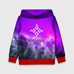 Толстовка-худи детская Black desert mmorpg steel abstraction, цвет: 3D-красный