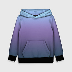 Толстовка-худи детская Градиент голубой фиолетовый синий, цвет: 3D-черный
