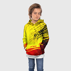 Толстовка-худи детская Borussia color краски спорт, цвет: 3D-белый — фото 2