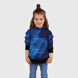 Толстовка-худи детская Blue background, цвет: 3D-черный — фото 2