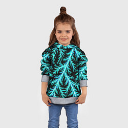 Толстовка-худи детская Разряды электричества Tie Dye, цвет: 3D-меланж — фото 2