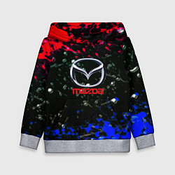 Толстовка-худи детская Mazda краски абстракция спорт, цвет: 3D-меланж