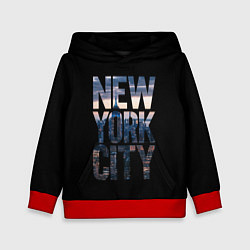 Толстовка-худи детская New York City - USA, цвет: 3D-красный