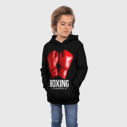 Толстовка-худи детская Boxing Champion, цвет: 3D-черный — фото 2