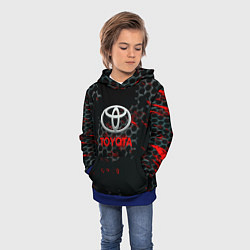 Толстовка-худи детская Toyota краски броня, цвет: 3D-синий — фото 2