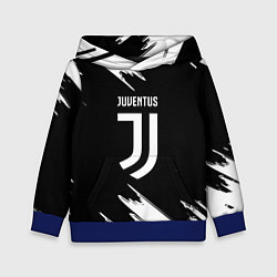 Толстовка-худи детская Juventus краски текстура, цвет: 3D-синий