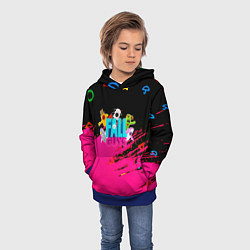 Толстовка-худи детская Fall Guys kids color, цвет: 3D-синий — фото 2