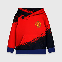 Толстовка-худи детская Manchester United colors sport, цвет: 3D-синий