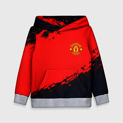 Толстовка-худи детская Manchester United colors sport, цвет: 3D-меланж